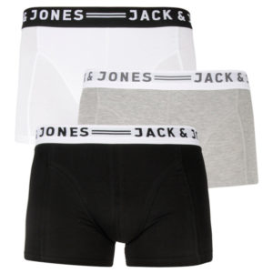 3PACK pánské boxerky Jack and Jones vícebarevné (12081832 - light grey) L