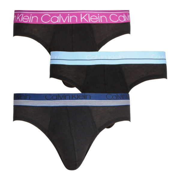 3PACK pánské slipy Calvin Klein černé (NB2415A-T6D) S