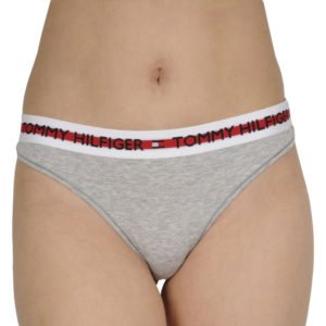 Dámská tanga Tommy Hilfiger šedá (UW0UW02458 PG5) L