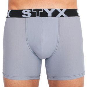 Pánské boxerky Styx long sportovní guma světle šedé (U1067) L