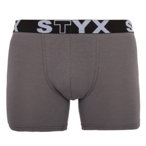 Pánské boxerky Styx long sportovní guma tmavě šedé (U1063) L