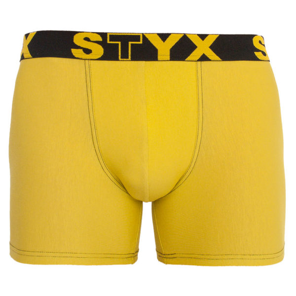 Pánské boxerky Styx long sportovní guma zelenožluté (U1065) L