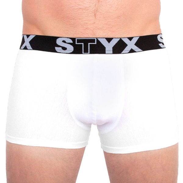 Pánské boxerky Styx sportovní guma nadrozměr bílé (R1061) 3XL