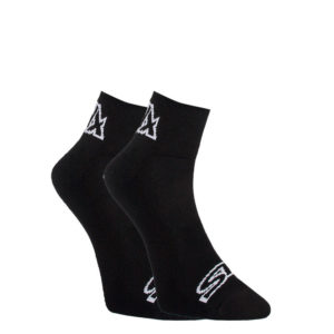 Ponožky Styx kotníkové černé s bílým logem (HK960)  S