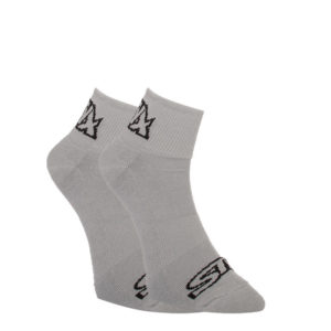 Ponožky Styx kotníkové šedé s černým logem (HK1062)  S