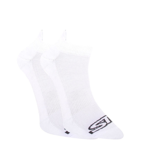 Ponožky Styx nízké bílé s černým logem (HN1061)  XL