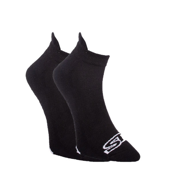 Ponožky Styx nízké černé s bílým logem (HN960)  M