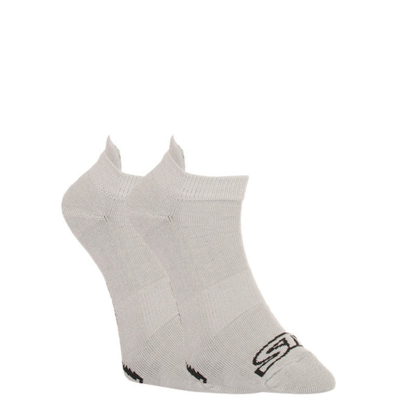 Ponožky Styx nízké šedé s černým logem (HN1062)  S