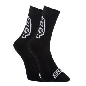 Ponožky Styx vysoké černé s bílým logem (HV960)  S