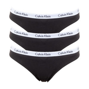 3PACK dámské kalhotky Calvin Klein černé (QD3588E-001) XL