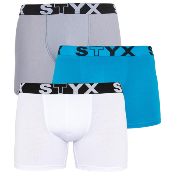3PACK pánské boxerky Styx long sportovní guma vícebarevné (U9696167) L