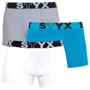 3PACK pánské boxerky Styx sportovní guma vícebarevné (G969106167) L
