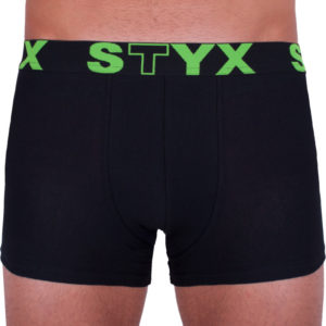 Pánské boxerky Styx sportovní guma černé (G962) L