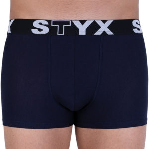 Pánské boxerky Styx sportovní guma tmavě modré (G963) S
