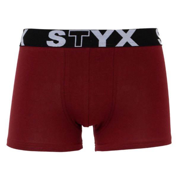 Pánské boxerky Styx sportovní guma vínové (G1060) S