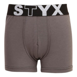 Dětské boxerky Styx sportovní guma tmavě šedé (GJ1063) 4-5 let