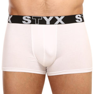 Pánské boxerky Styx sportovní guma bílé (G1061) L