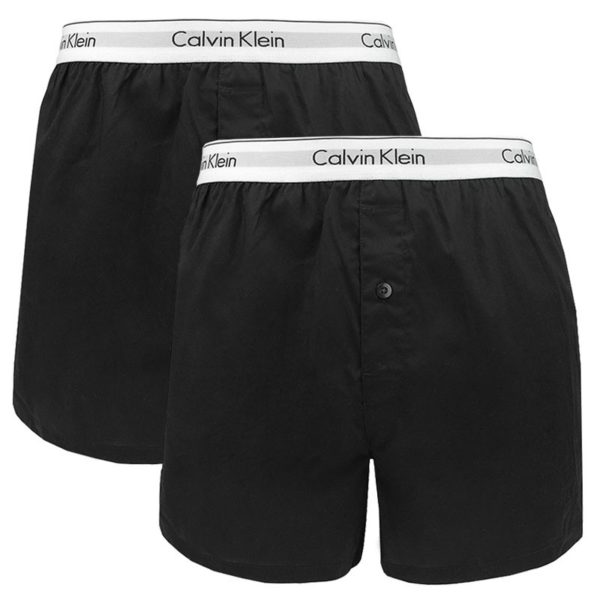 2PACK pánské trenky Calvin Klein černé (NB1396A-001) M