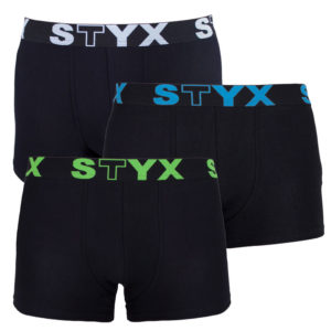 3PACK pánské boxerky Styx sportovní guma vícebarevné (G9606162) L