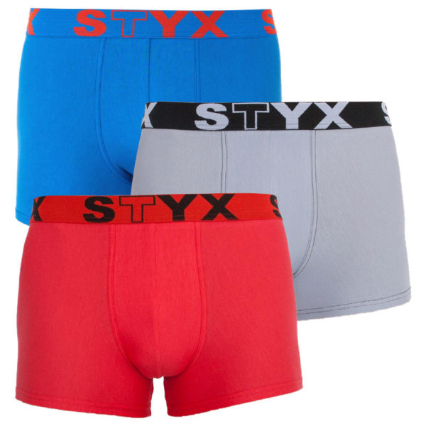 3PACK pánské boxerky Styx sportovní guma vícebarevné (G96706467) L