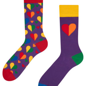 Veselé ponožky Dedoles Duhová srdíčka (GMRS1316) S