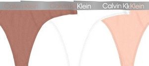 3PACK dámská tanga Calvin Klein vícebarevná (QD3560E-1CZ) S