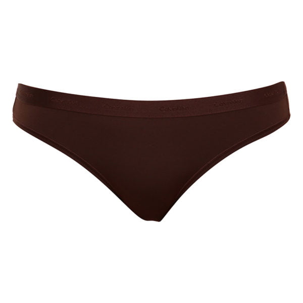 Dámské kalhotky Calvin Klein tmavě hnědé (QF6761E-BCK) XS