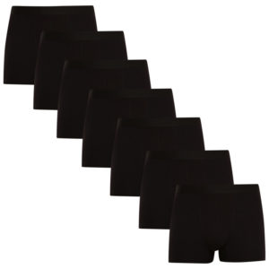 7PACK pánské boxerky Nedeto černé (7NDTB001) 4XL