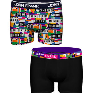 2PACK pánské boxerky John Frank vícebarevné (JF2BHYPE03) XL