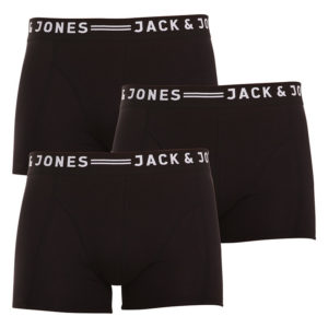 3PACK pánské boxerky Jack and Jones černé (12081832 - black/black) XL