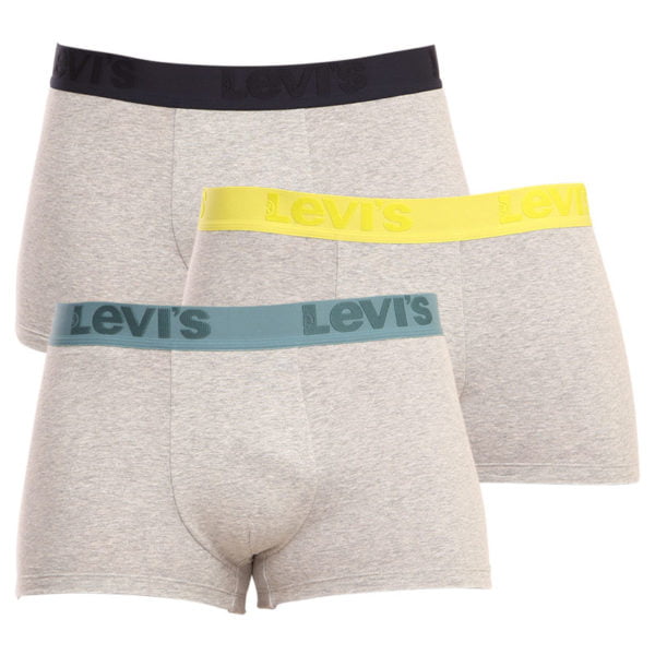 3PACK pánské boxerky Levis šedé (905042001 015) L