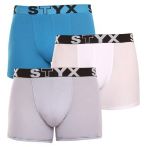 3PACK pánské boxerky Styx long sportovní guma vícebarevné (U9696167) L