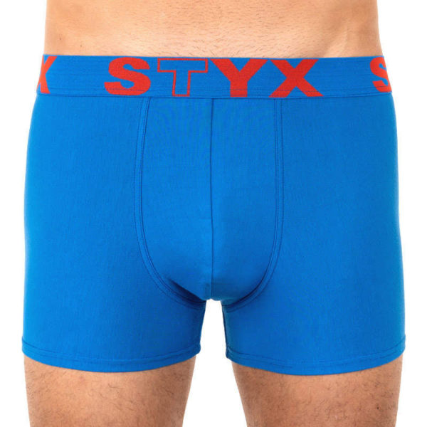 Pánské boxerky Styx sportovní guma nadrozměr modré (R967) 4XL