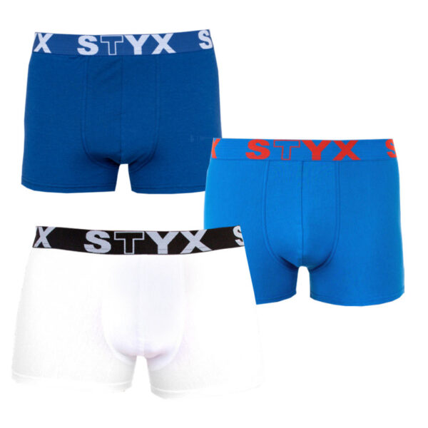 3PACK pánské boxerky Styx sportovní guma nadrozměr vícebarevné (R9676861) 4XL
