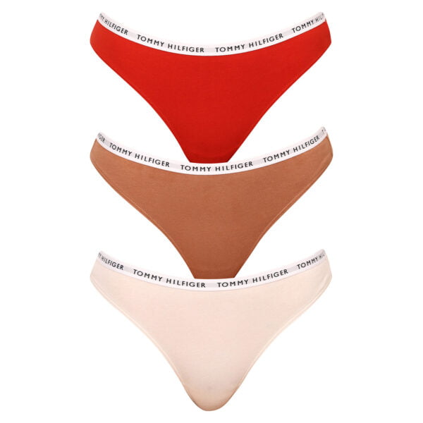 3PACK dámská tanga Tommy Hilfiger vícebarevná (UW0UW02829 0R2) XL