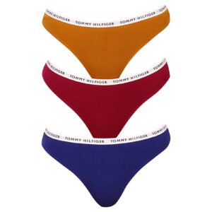 3PACK dámská tanga Tommy Hilfiger vícebarevná (UW0UW02829 0XH) XL