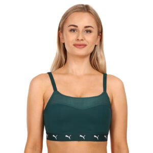 Dámská sportovní podprsenka Puma zelená (701219634 002) XS