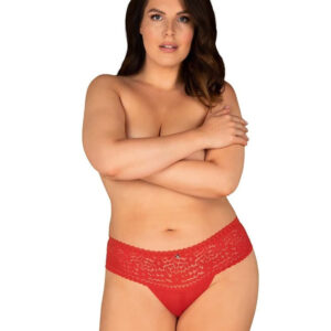 Dámské kalhotky Obsessive nadrozměr červené (Blossmina panties) 6XL