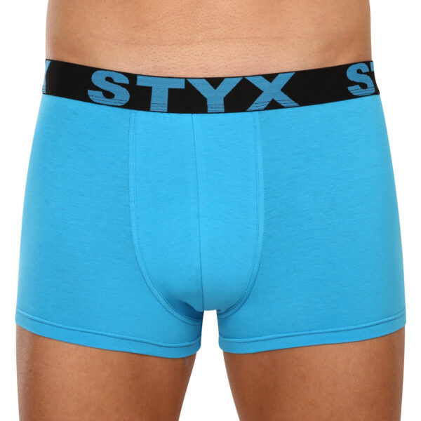 Pánské boxerky Styx sportovní guma nadrozměr světle modré (R1169) 3XL