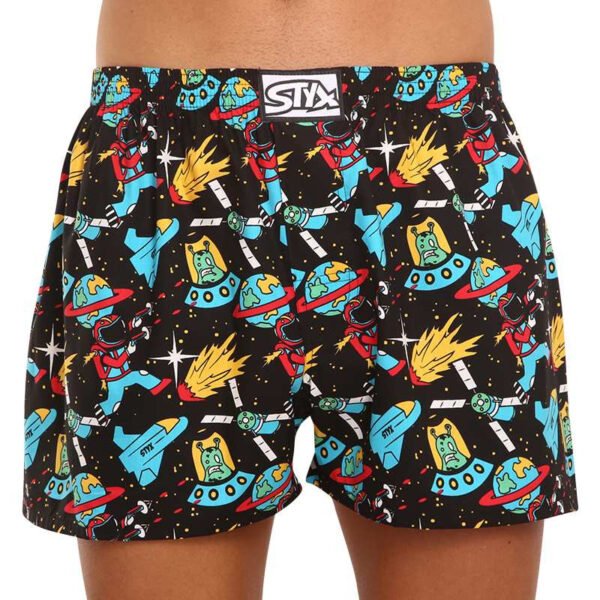 Pánské trenky Styx art klasická guma vesmír (A1551) XL
