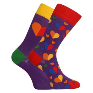 Veselé ponožky Dedoles Duhová srdíčka (GMRS1316) S