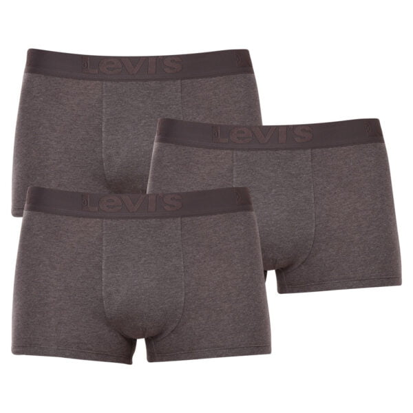 3PACK pánské boxerky Levis šedé (905042001 007) M