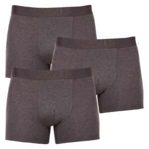 3PACK pánské boxerky Levis šedé (905045001 007) L
