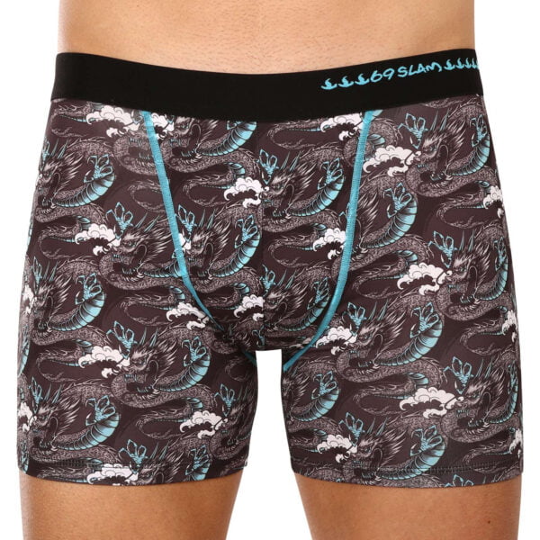 Pánské boxerky 69SLAM fit moon dragon blue (MBYMNB-PO) L