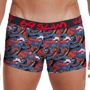 Pánské boxerky 69SLAM hip bamboo moon dragon red (MHBMND-BB) L