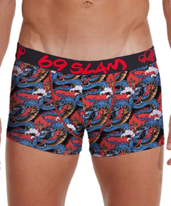 Pánské boxerky 69SLAM hip bamboo moon dragon red (MHBMND-BB) L