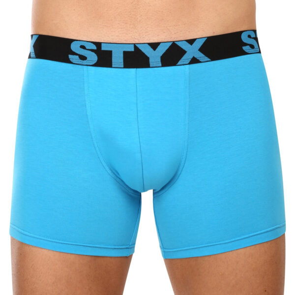 Pánské boxerky Styx long sportovní guma světle modré (U1169) L