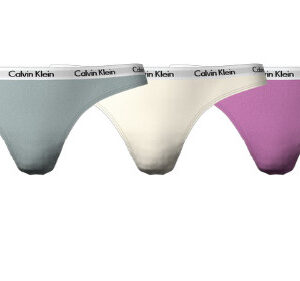 3PACK dámská tanga Calvin Klein nadrozměr vícebarevné (QD3800E-CFU) XL