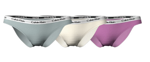 3PACK dámské kalhotky Calvin Klein nadrozměr vícebarevné (QD3801E-CFU) 3XL