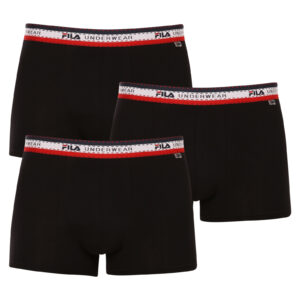 3PACK pánské boxerky Fila černé (FU5059/3-200) XL